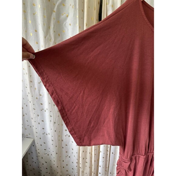 Mable Oversized Dolman Side Ruched Waist Drawstrings Manhattan Knit Dress M - Picture 4 of 8